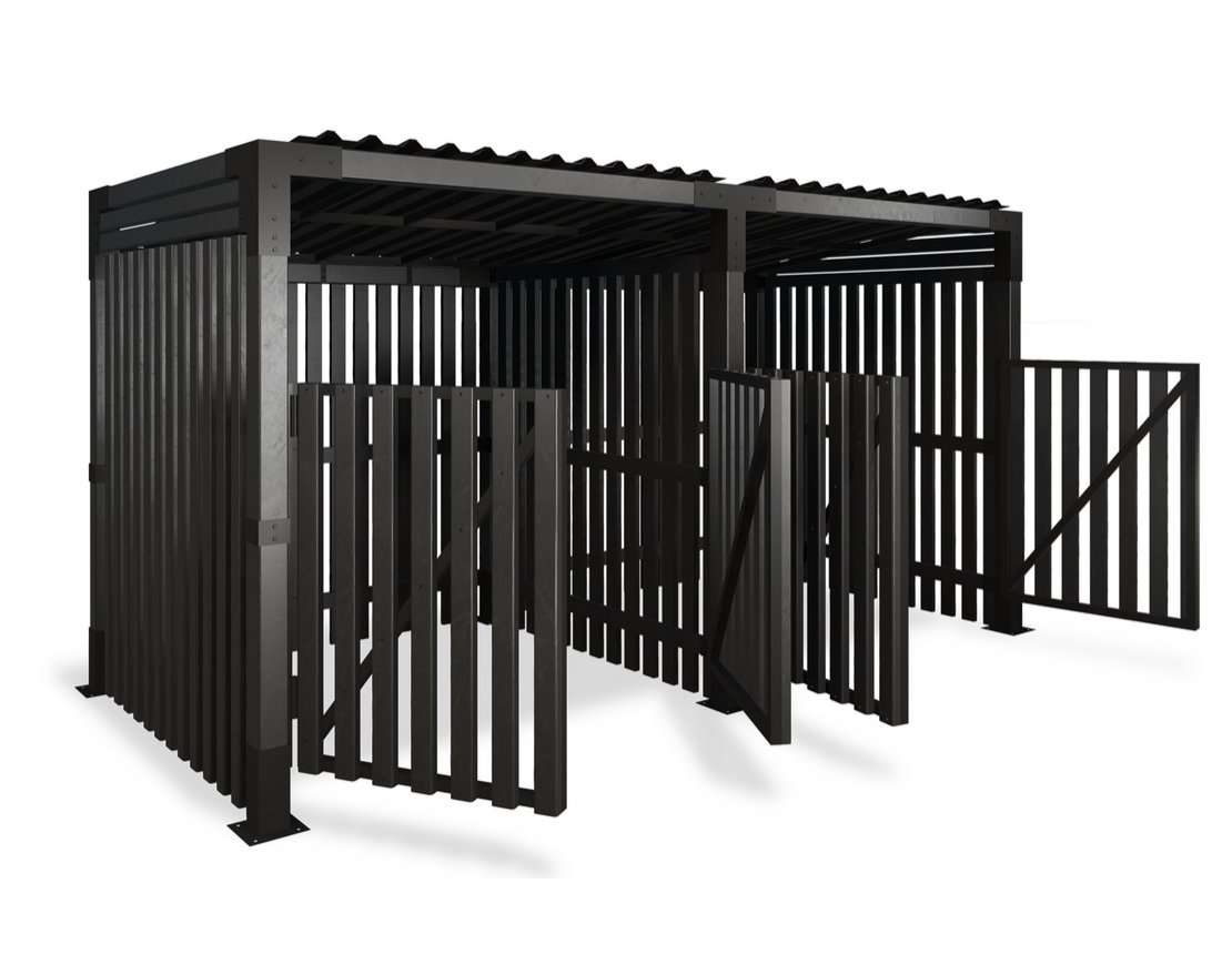 Навес для ТБО Страж (V) с воротами - вид 4