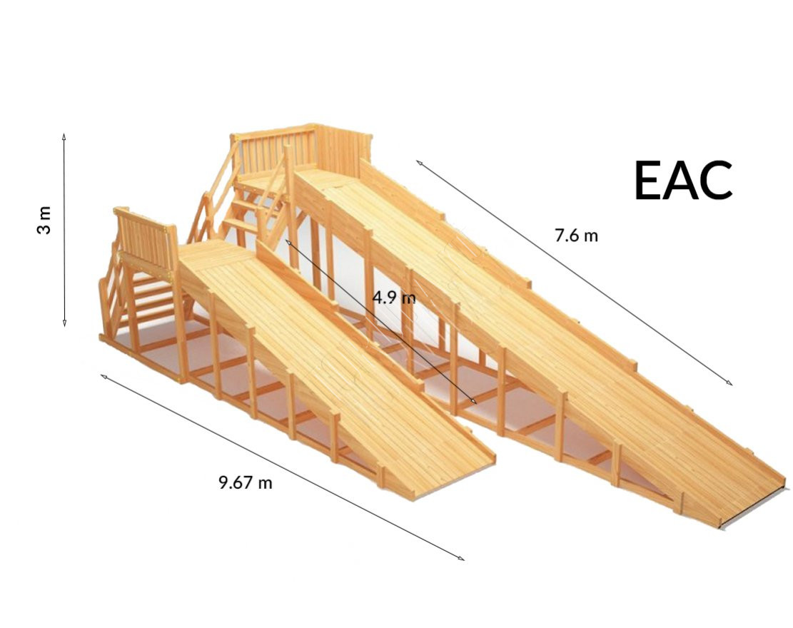 Зимняя горка TORUDA Север wood-7 (скат 4.9 м и 7.6)